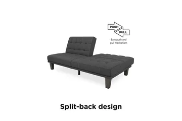 Futon Dexter Harmaa - Dorel Home - Huonekalut - Sohva - Vuodesohva - Futon - Futon sohva
