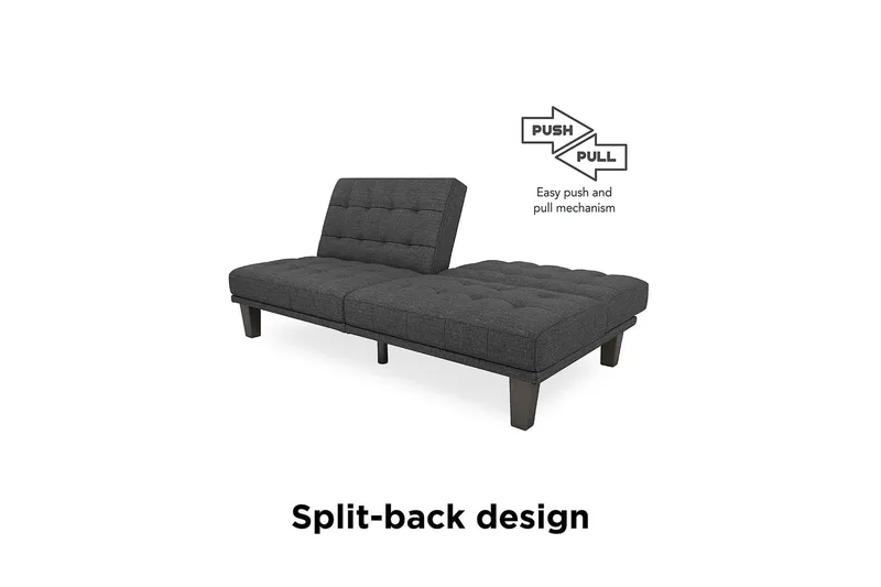 Futon Dexter Harmaa - Dorel Home - Huonekalut - Sohva - Vuodesohva - Futon - Futon sohva