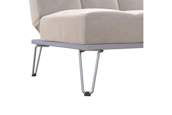 Novogratz Futon Elle Sametti/Harmaa Novogratz - Huonekalut | Kodin1.com