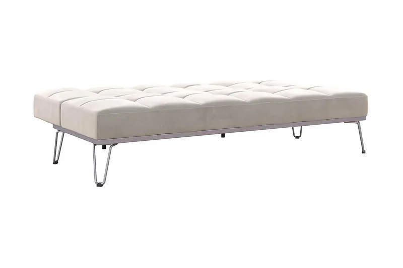 Futon Elle Sametti/Harmaa - Novogratz - Huonekalut - Sohva - Vuodesohva - Futon - Futon sohva
