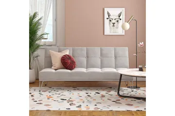 Futon Elle Sametti/Harmaa - Novogratz - Huonekalut - Sohva - Vuodesohva - Futon - Futon sohva