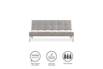 Futon Elle Sametti/Harmaa - Novogratz - Huonekalut - Sohva - Vuodesohva - Futon - Futon sohva