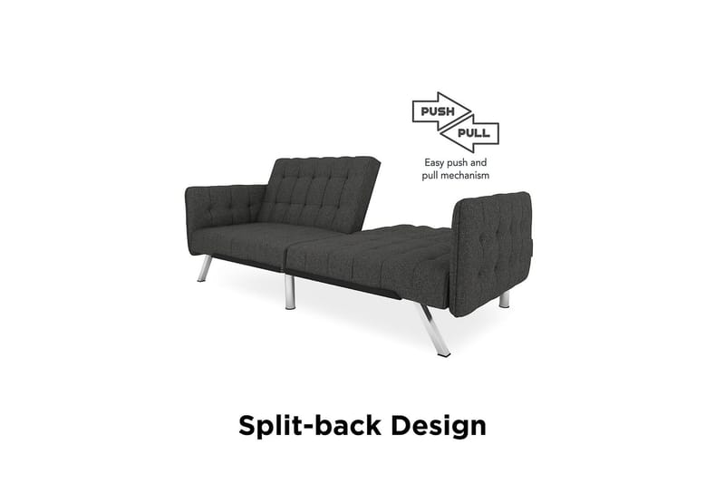 Futon Emily Pellavanharmaa - Dorel Home - Huonekalut - Sohva - Vuodesohva - Futon - Futon sohva