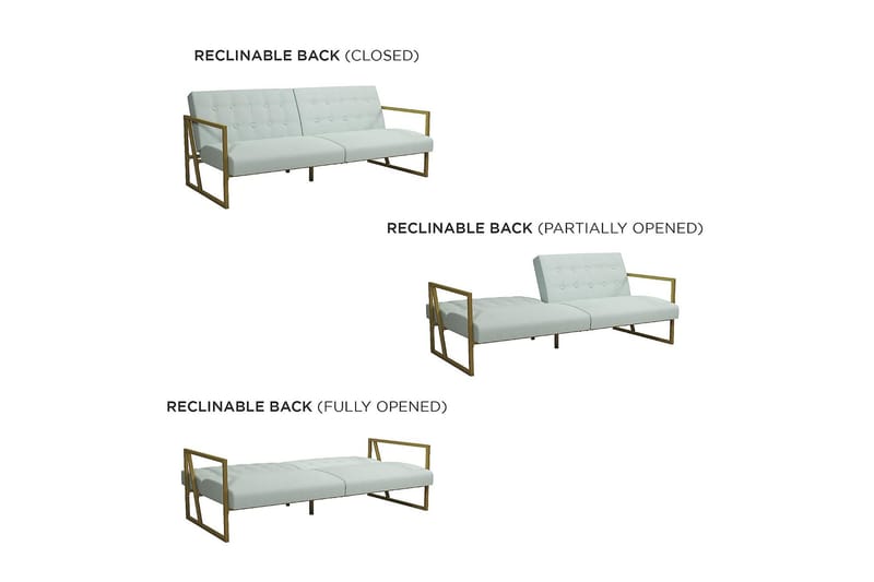 Futon Lexington Sinivihreä - CosmoLiving - Huonekalut - Sohva - Vuodesohva - Futon - Futon sohva