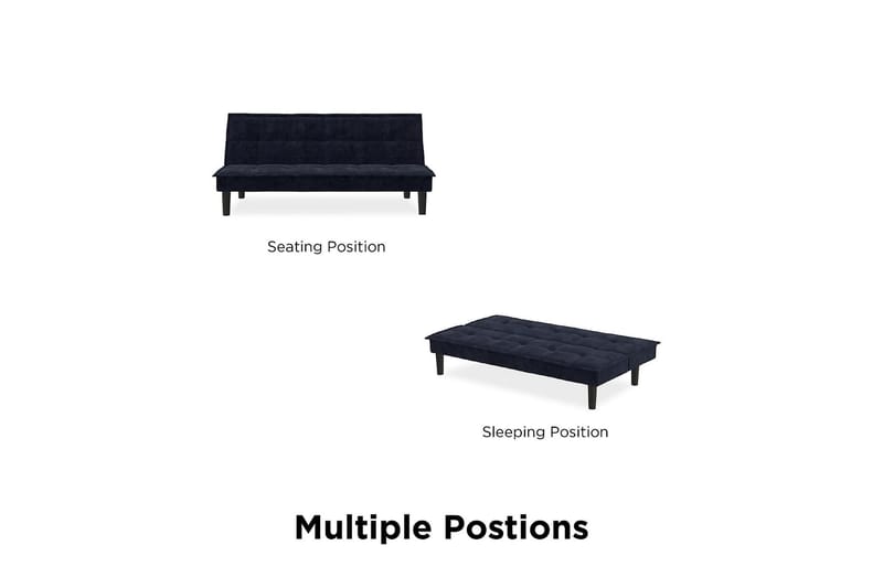 Futon Otis Sininen - Dorel Home - Huonekalut - Sohva - Vuodesohva - Futon - Futon sohva