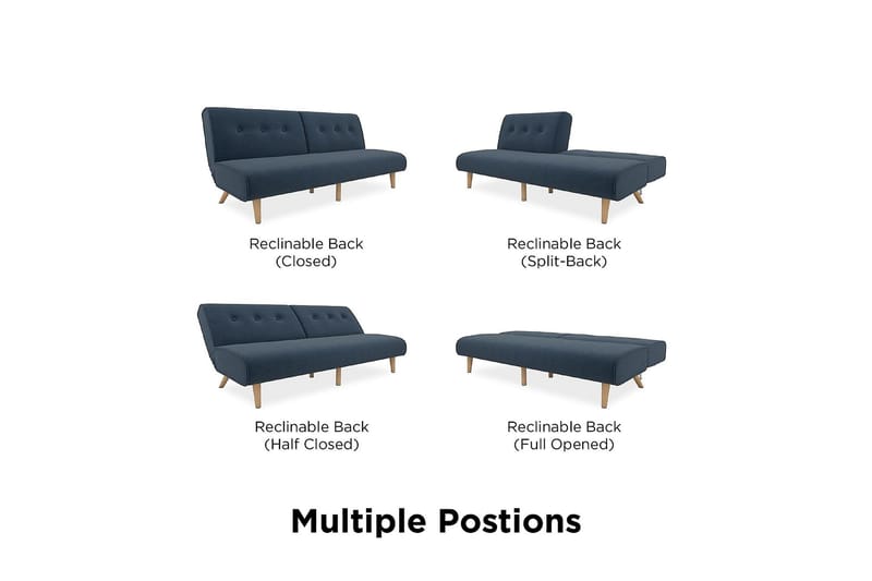 Futon Palm Springs Sininen - Novogratz - Huonekalut - Sohva - Vuodesohva - Futon - Futon sohva