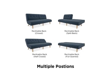 Futon Palm Springs Sininen - Novogratz - Huonekalut - Sohva - Vuodesohva - Futon - Futon sohva