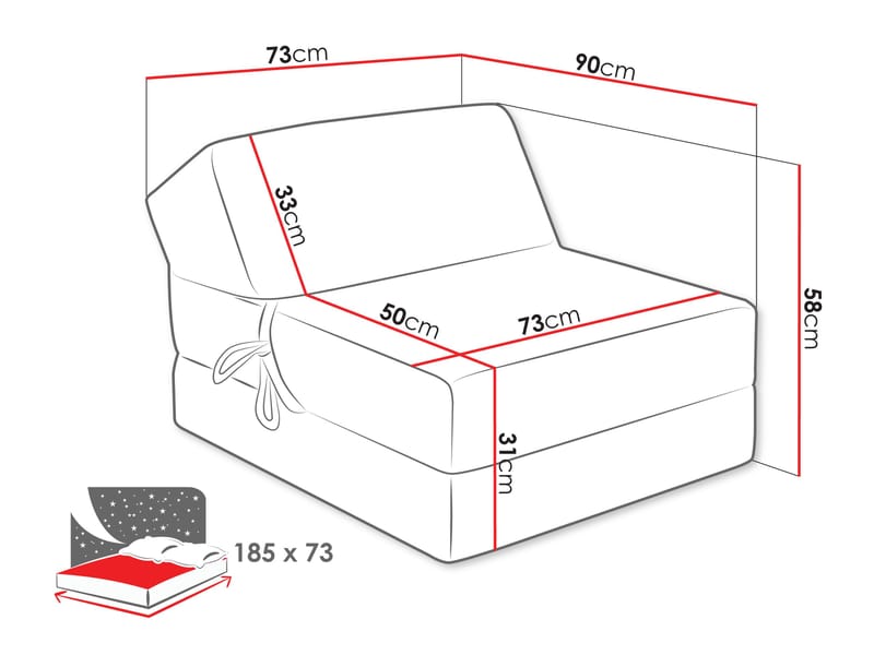 sohva Kevin Poso 03 - Huonekalut - Sohva - Vuodesohva - Futon - Futon nojatuoli