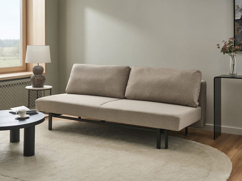 Vuodesohva Roykka - Beige - Huonekalut - Sohva - Vuodesohva - 3 istuttava vuodesohva