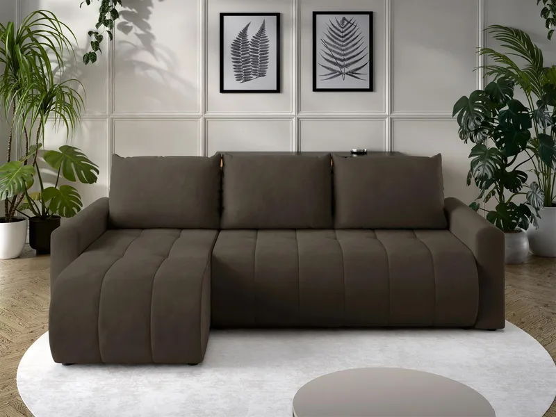 Fynrican 3-istuttava vuodesohva divaanilla - Polo 877 (tummanruskea) - Huonekalut - Sohva - Vuodesohva