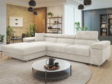 Gabina 3-istuttava vuodesohva divaanilla - beige - Huonekalut - Sohva - Vuodesohva