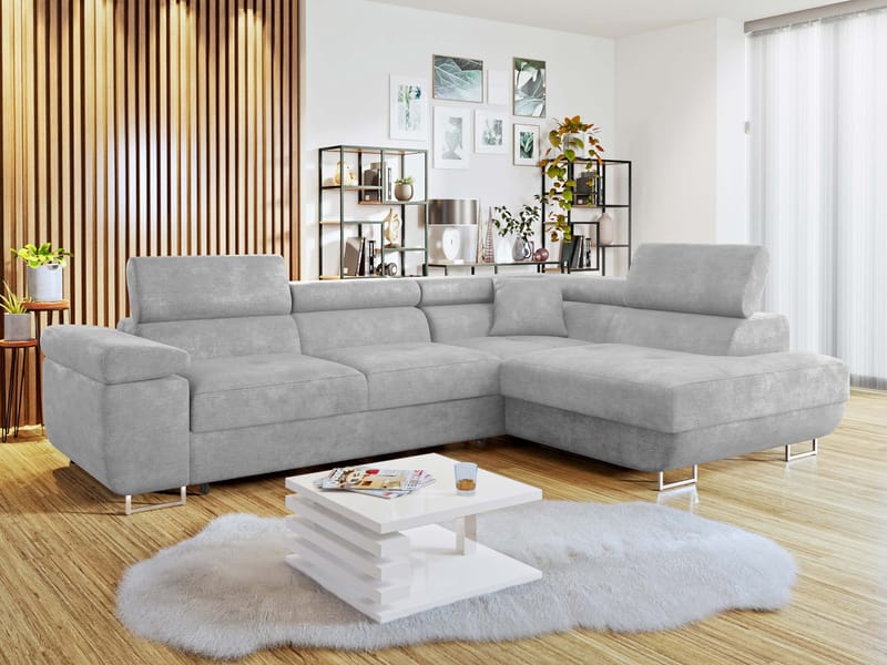 Gabina 4-istuttava vuodesohva šezlongilla - harmaa - Huonekalut - Sohva - Vuodesohva