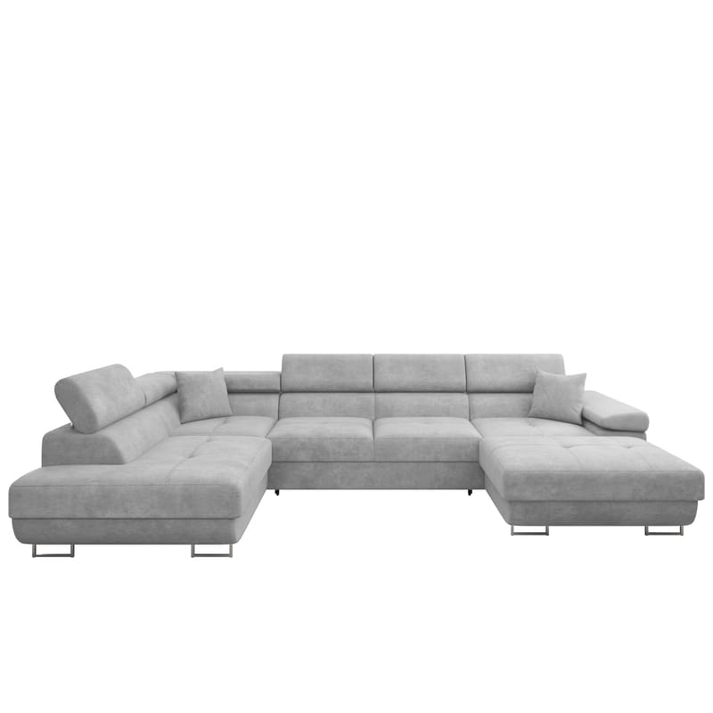 Gabina 5-istuttava U-muotoinen vuodesohva divaanilla ja šezlongilla - harmaa - Huonekalut - Sohva - Vuodesohva