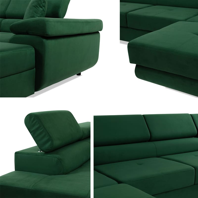 Gabina 5-istuttava U-muotoinen vuodesohva divaanilla ja šezlongilla - Lumo 30 - Huonekalut - Sohva - Vuodesohva