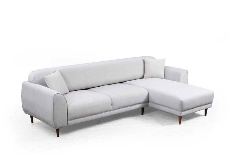 Gajanejos 5-istuttava oikeanpuoleinen l-muotoinen vuodesohva 87x237 cm kangasta - Beige - Huonekalut - Sohva - Vuodesohva