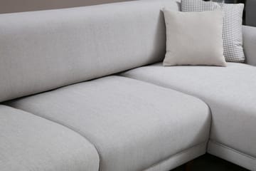Gajanejos 5-istuttava oikeanpuoleinen l-muotoinen vuodesohva 87x237 cm kangasta - Beige - Huonekalut - Sohva - Vuodesohva