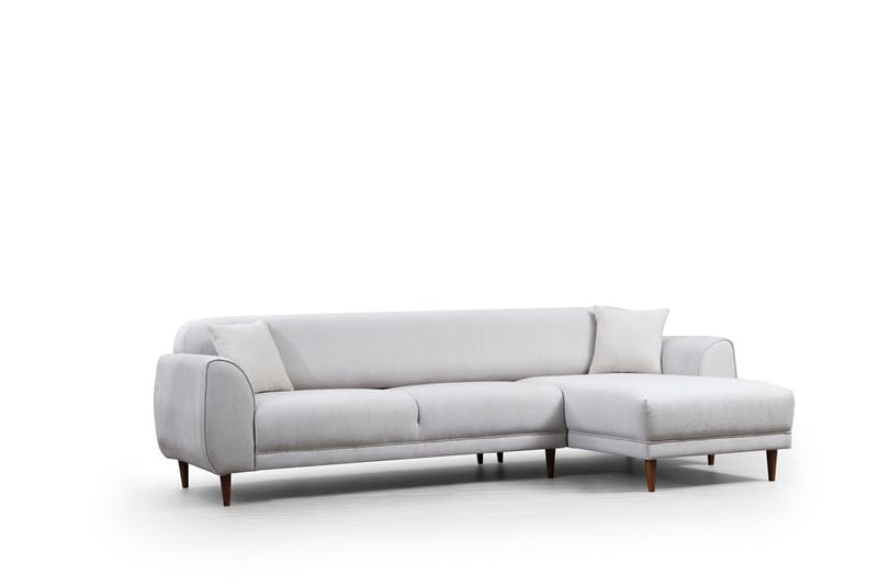 Gajanejos 5-istuttava oikeanpuoleinen l-muotoinen vuodesohva 87x237 cm kangasta - Beige - Huonekalut - Sohva - Vuodesohva