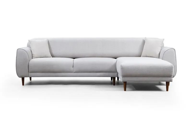 Gajanejos 5-istuttava oikeanpuoleinen l-muotoinen vuodesohva 87x237 cm kangasta - Beige - Huonekalut - Sohva - Vuodesohva