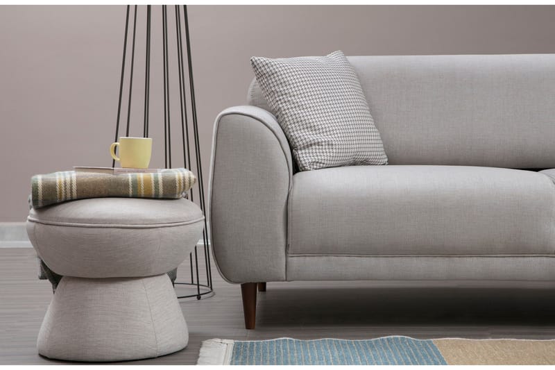 Gajanejos 5-istuttava oikeanpuoleinen l-muotoinen vuodesohva 87x237 cm kangasta - Beige - Huonekalut - Sohva - Vuodesohva