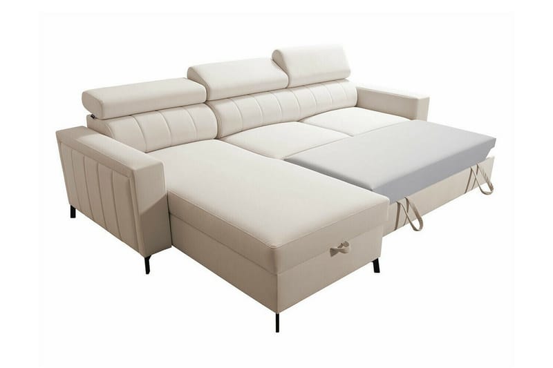 Galbally 3-istuttava kulmasohvas änky oikea 250x171 cm säilytystilalla samettia - Tummanruskea - Huonekalut - Sohva - Vuodesohva