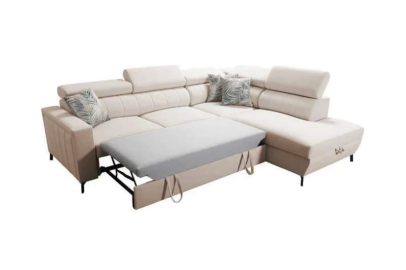 Galbally 3-sits Hörnbäddsoffa Dark brown - Huonekalut - Sohva - Vuodesohva