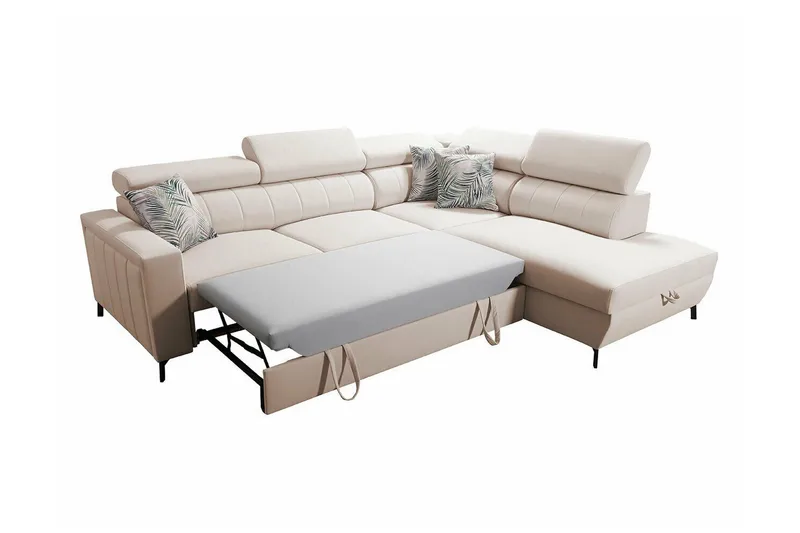 Galbally 3-sits Hörnbäddsoffa Dark brown - Huonekalut - Sohva - Vuodesohva