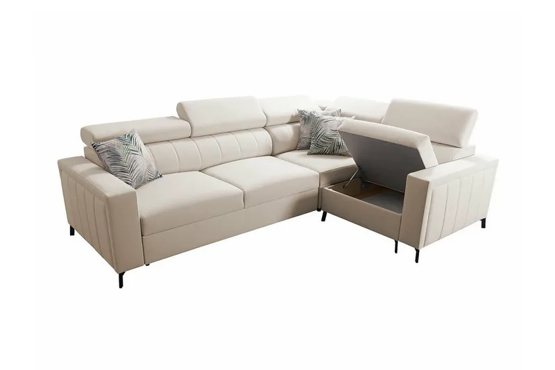 Galbally 3-sits Hörnbäddsoffa Dark brown - Huonekalut - Sohva - Vuodesohva