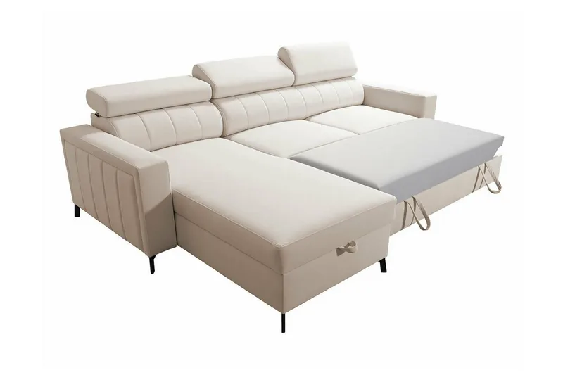 Galbally 3-sits Hörnbäddsoffa Light grey/Dark grey - Huonekalut - Sohva - Vuodesohva