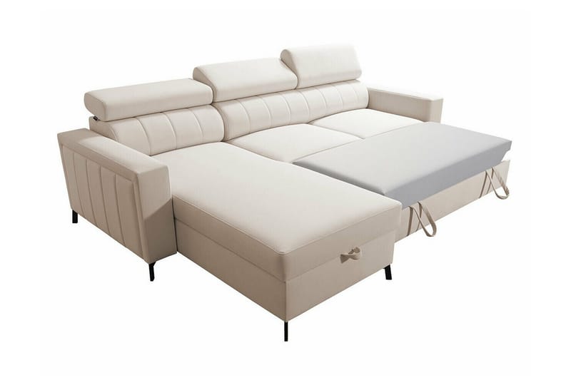 Galbally 3-sits Hörnbäddsoffa Ljusgrå - Huonekalut - Sohva - Vuodesohva