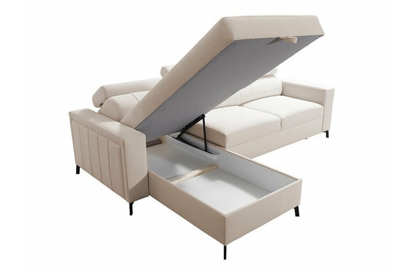 Galbally 3-sits Hörnbäddsoffa NO_BRAND beige - Huonekalut - Sohva - Vuodesohva