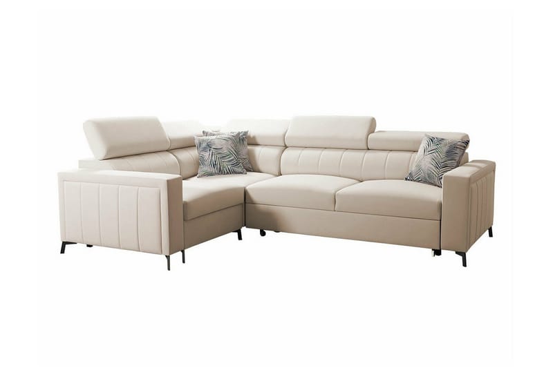 Galbally 3-sits Hörnbäddsoffa NO_BRAND beige - Huonekalut - Sohva - Vuodesohva