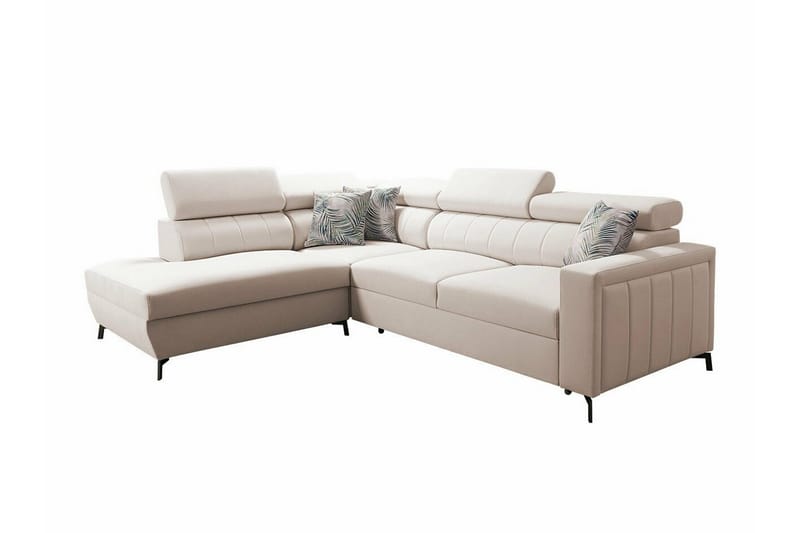 Galbally 3-sits Hörnbäddsoffa NO_BRAND Beige/Light beige - Huonekalut - Sohva - Vuodesohva