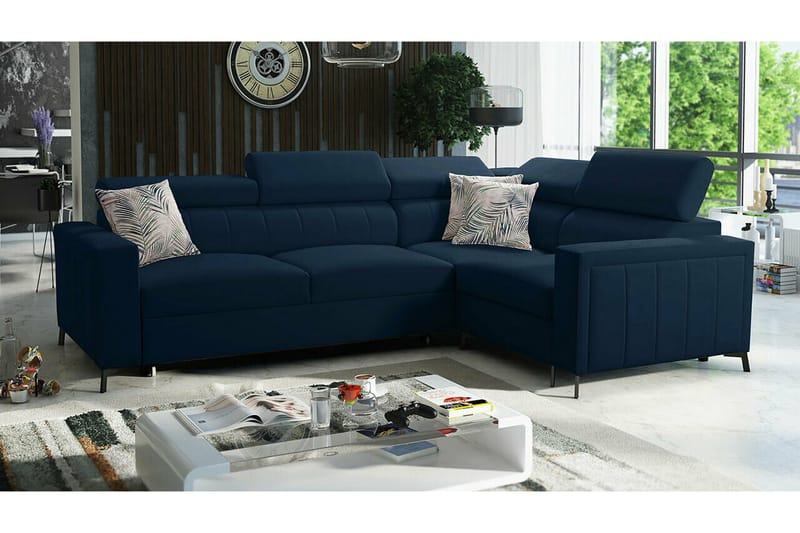 Galbally 3-sits Hörnbäddsoffa NO_BRAND Dark blue - Huonekalut - Sohva - Vuodesohva