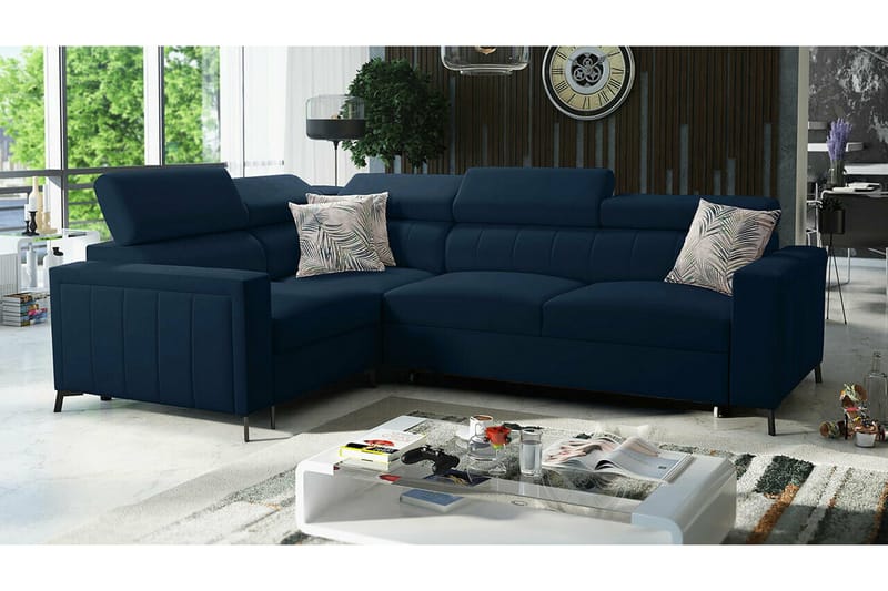 Galbally 3-sits Hörnbäddsoffa NO_BRAND Dark blue - Huonekalut - Sohva - Vuodesohva