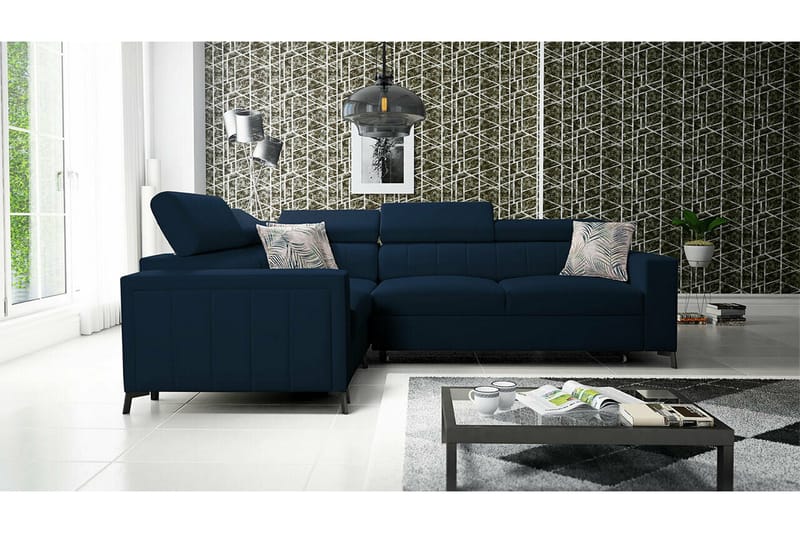 Galbally 3-sits Hörnbäddsoffa NO_BRAND Dark blue - Huonekalut - Sohva - Vuodesohva