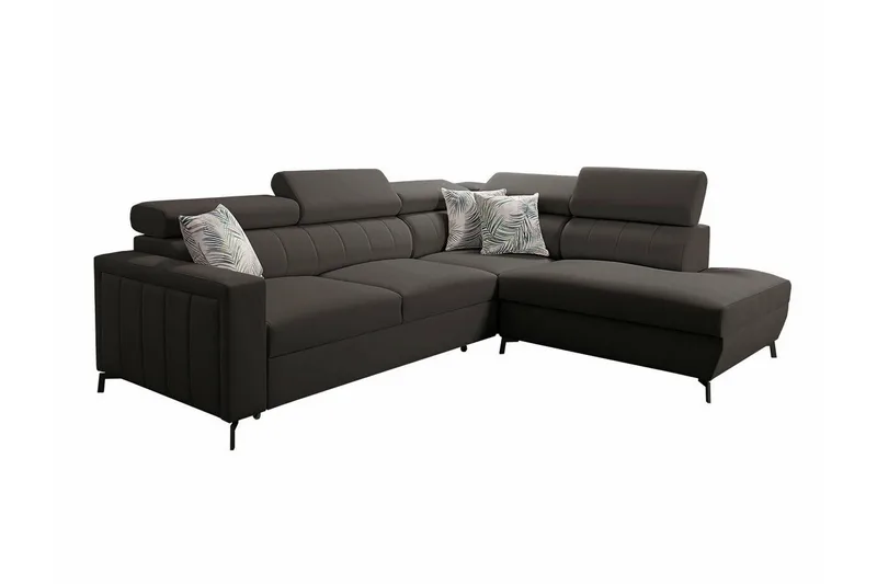 Galbally 3-sits Hörnbäddsoffa NO_BRAND Dark brown - Huonekalut - Sohva - Vuodesohva