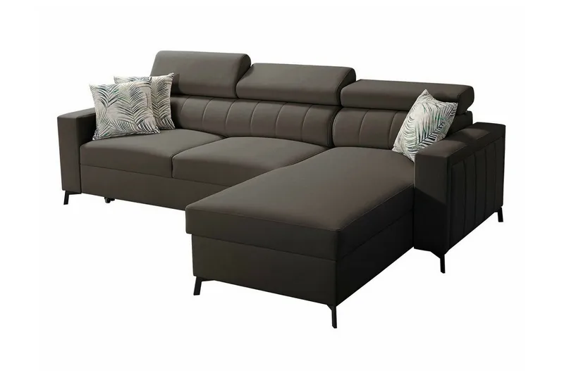 Galbally 3-sits Hörnbäddsoffa NO_BRAND Dark brown - Huonekalut - Sohva - Vuodesohva