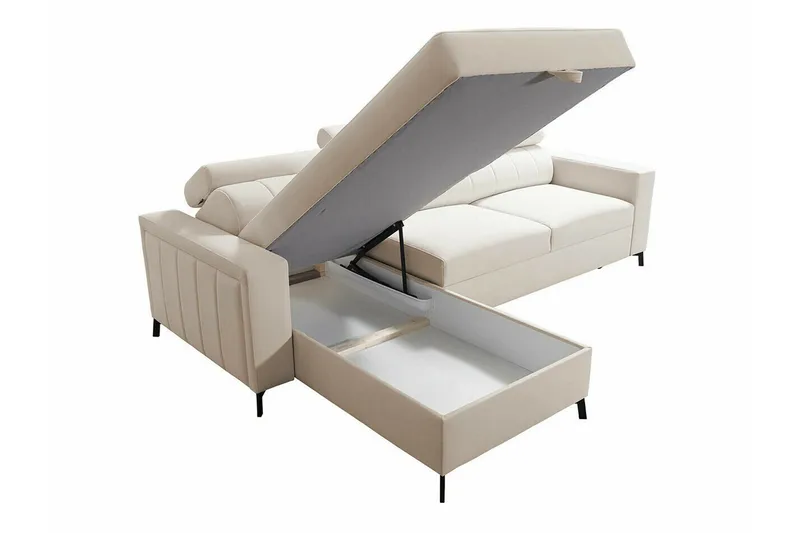 Galbally 3-sits Hörnbäddsoffa NO_BRAND Dark brown - Huonekalut - Sohva - Vuodesohva