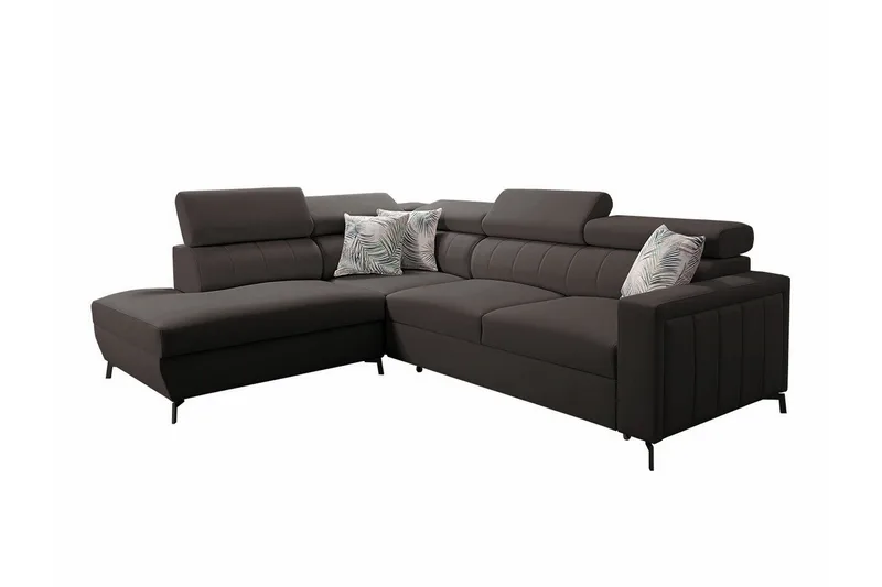 Galbally 3-sits Hörnbäddsoffa NO_BRAND Dark brown - Huonekalut - Sohva - Vuodesohva