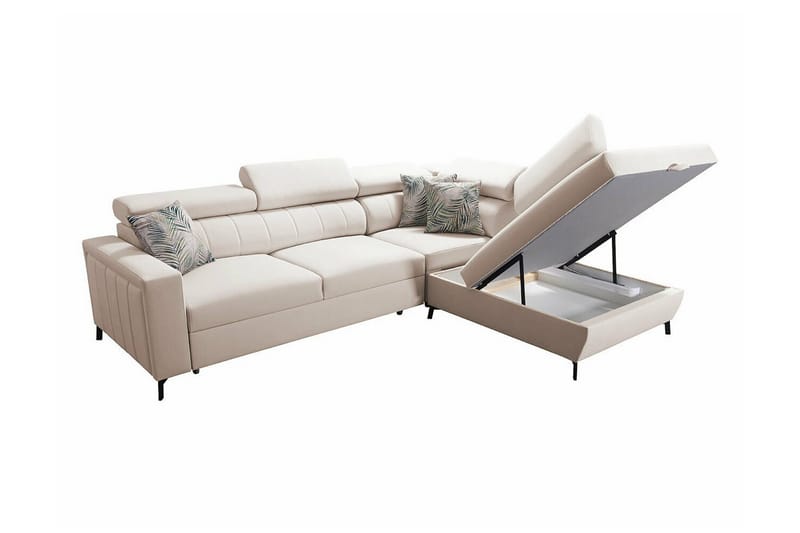 Galbally 3-sits Hörnbäddsoffa NO_BRAND Grey/Light grey - Huonekalut - Sohva - Vuodesohva