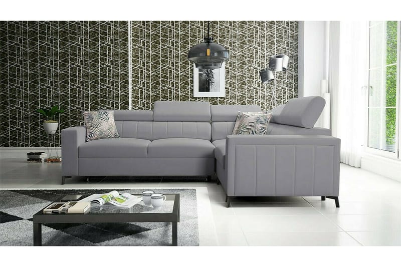 Galbally 3-sits Hörnbäddsoffa NO_BRAND Light grey - Huonekalut - Sohva - Vuodesohva