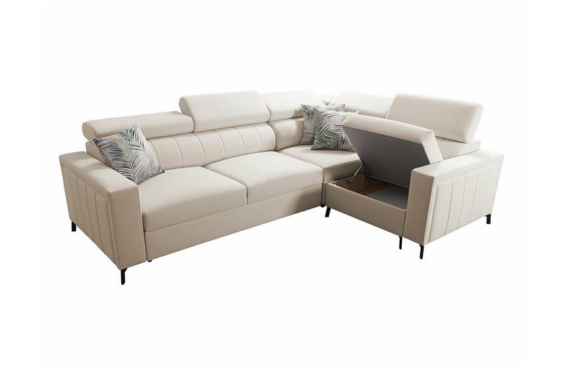 Galbally 3-sits Hörnbäddsoffa NO_BRAND Light grey - Huonekalut - Sohva - Vuodesohva