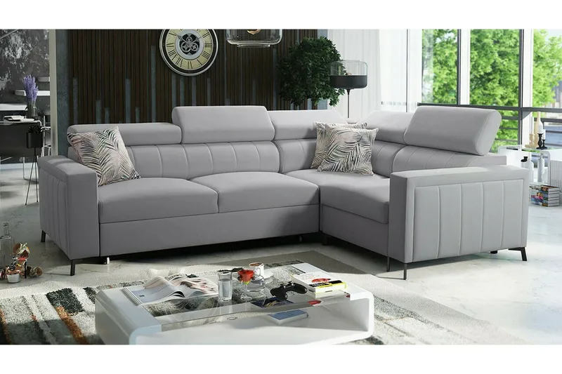 Galbally 3-sits Hörnbäddsoffa NO_BRAND Light grey - Huonekalut - Sohva - Vuodesohva