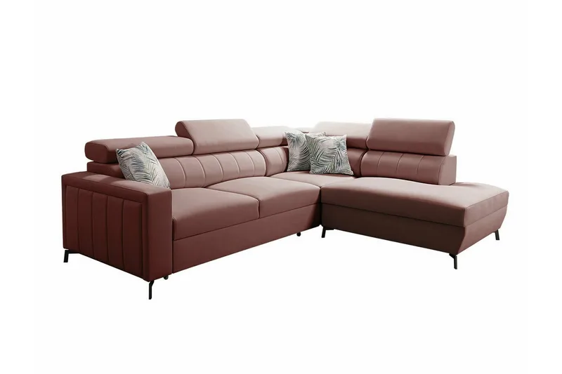Galbally 3-sits Hörnbäddsoffa NO_BRAND Pink - Huonekalut - Sohva - Vuodesohva