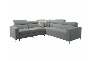 Galbally 4-istuttava vuodesohva 128x210 cm säilytystilalla samettia - Harmaa - Huonekalut - Sohva - Vuodesohva