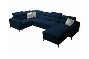 Galbally 4-sits Hörnbäddsoffa Dark blue - Huonekalut - Sohva - Vuodesohva