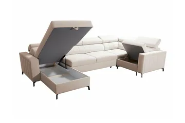 Galbally 4-sits Hörnbäddsoffa Dark blue - Huonekalut - Sohva - Vuodesohva