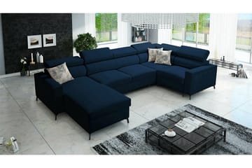 Galbally 4-sits Hörnbäddsoffa Dark blue - Huonekalut - Sohva - Vuodesohva