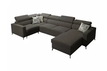 Galbally 4-sits Hörnbäddsoffa Dark brown - Huonekalut - Sohva - Vuodesohva