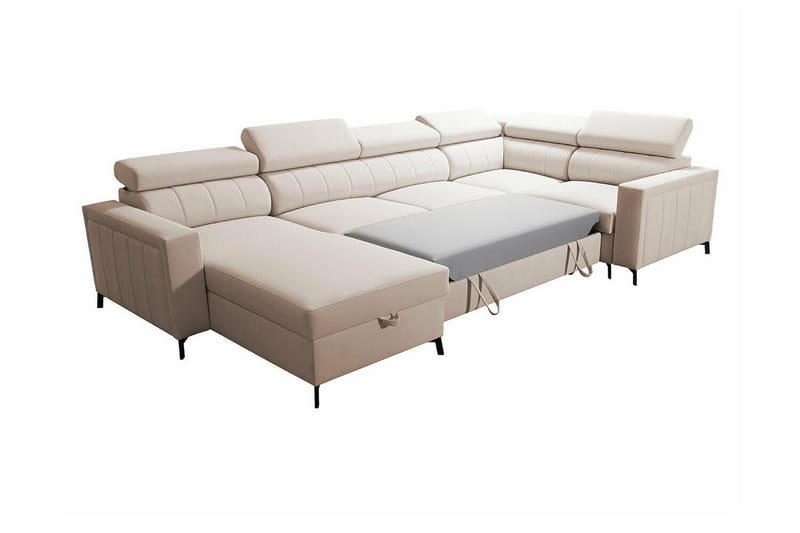 Galbally 4-sits Hörnbäddsoffa Dark brown - Huonekalut - Sohva - Vuodesohva